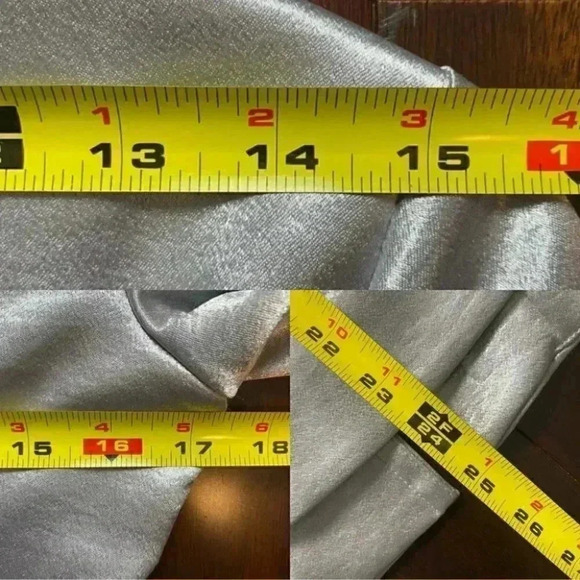 Le Chateau Silver Metallic Satin Blazer Sash  Belt Size Small - Picture 13 of 17